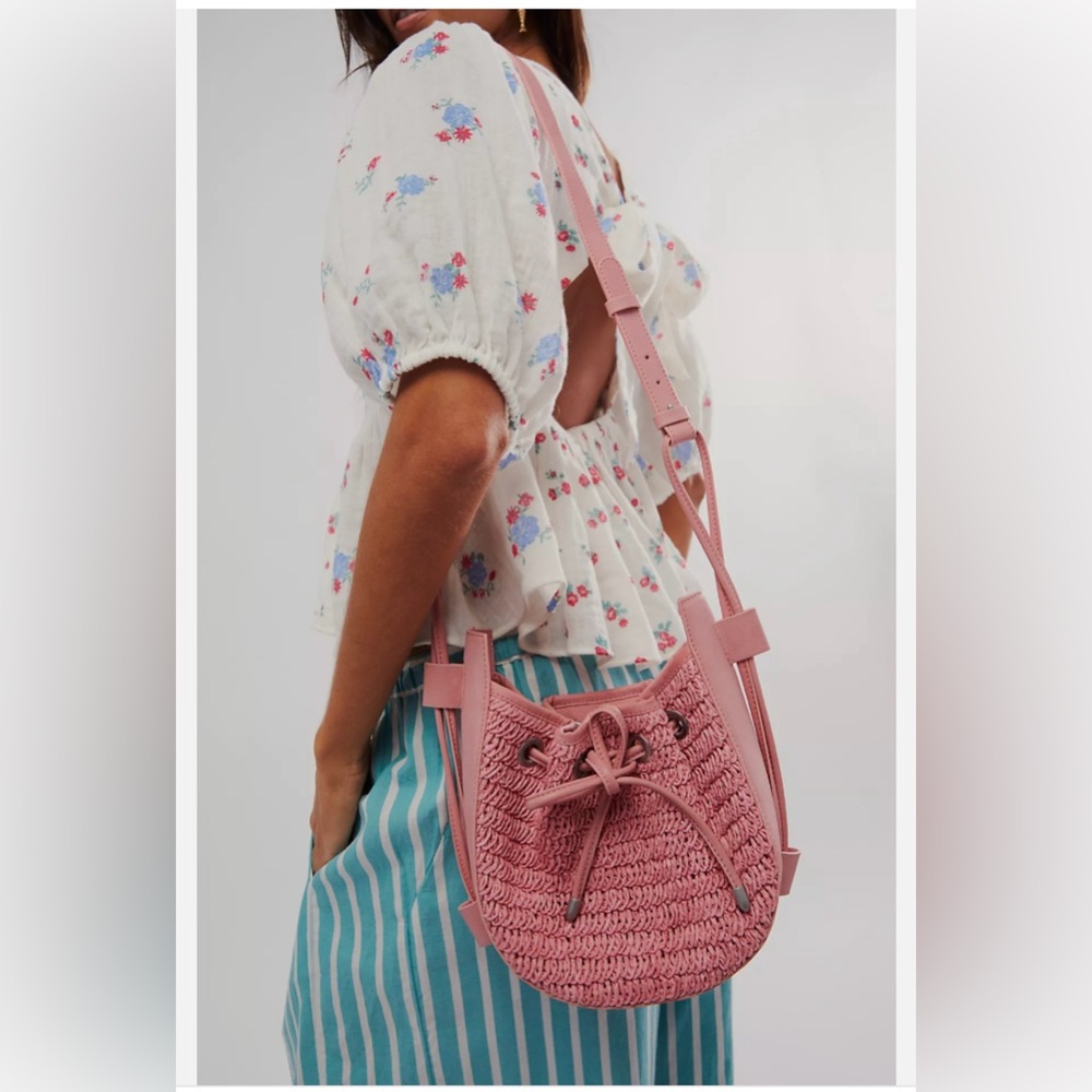 NWOT free people vintage pink cabana woven